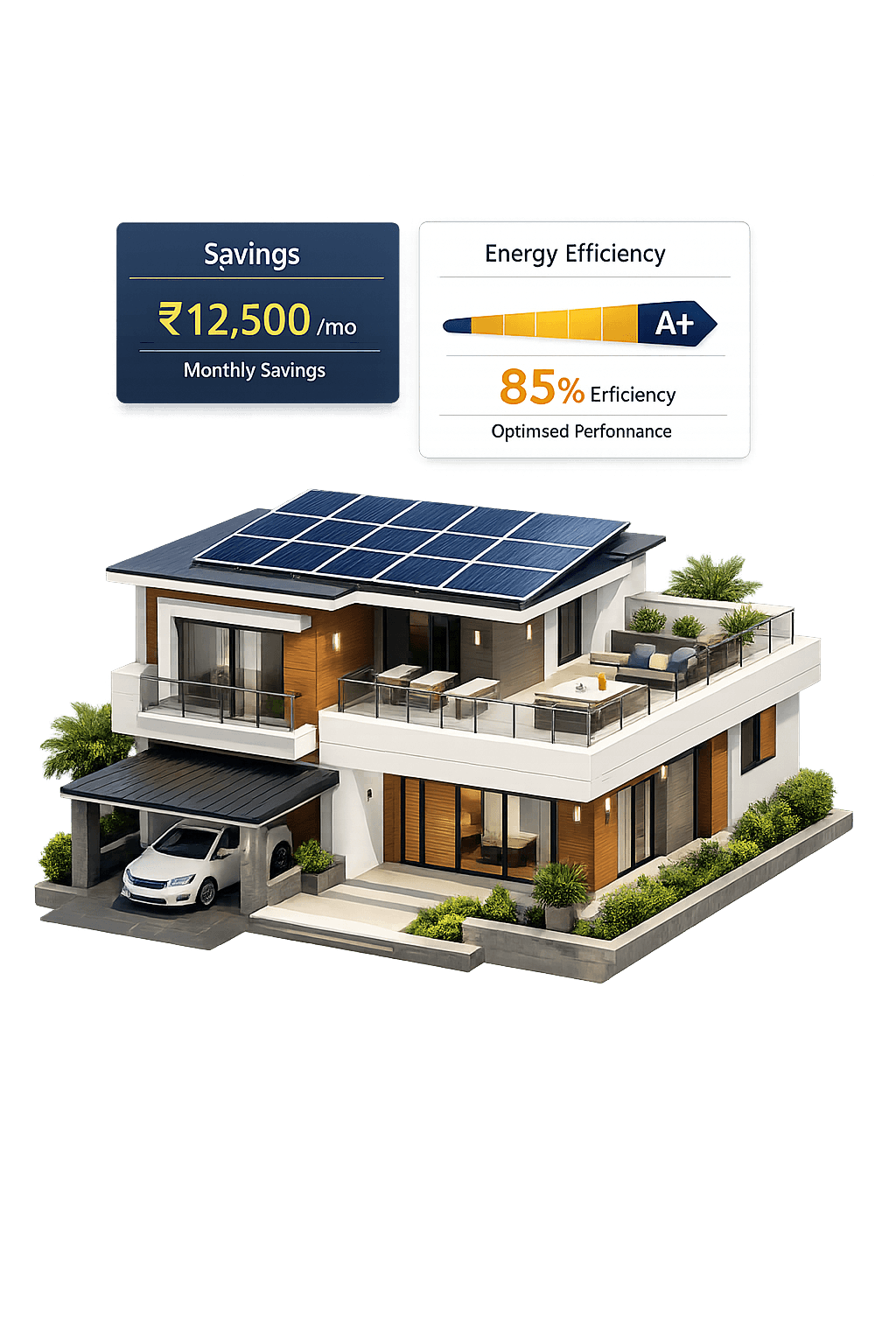 Rooftop solar panel installation in Uttar Pradesh by Ensolvar